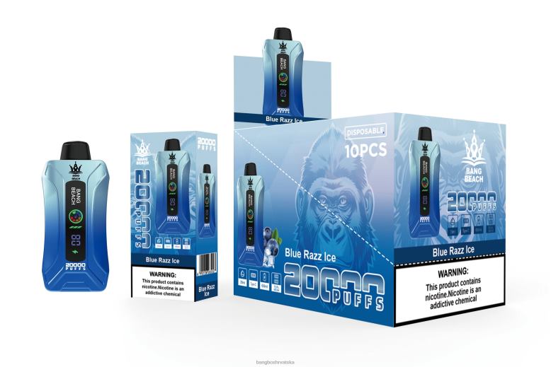 Bang Box Price T620J11 plavi razz led | Bang Beach Vape s pametnim zaslonom od 20 000 udaha