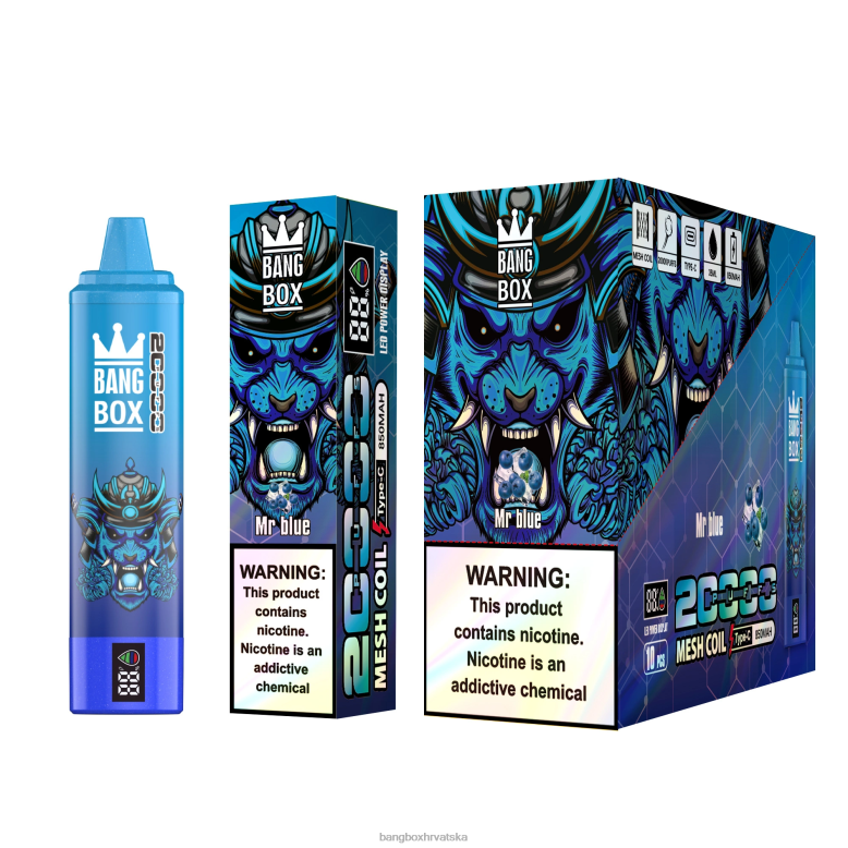 Bang Box Vape Flavors T620J60 mr plavi | Bang Box Pametni zaslon s 20000 udaha