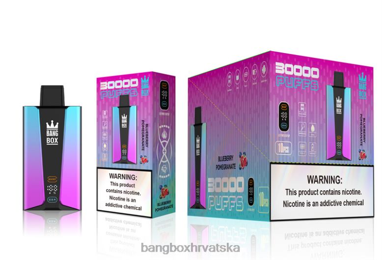Bang Box Vape Flavors T620J80 borovnica pogerante | Bang Box Pametni zaslon s 30 000 udaha